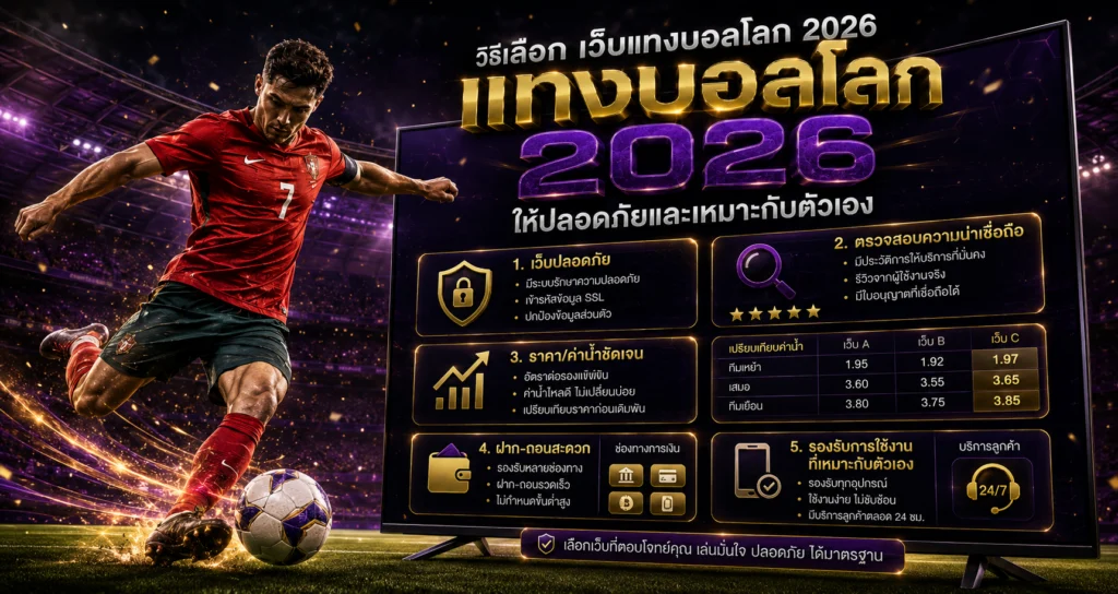 วิธีเลือก เว็บแทงบอลโลก 2026